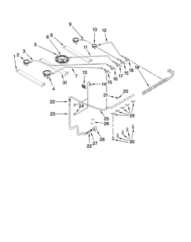 Burner box and manifold parts