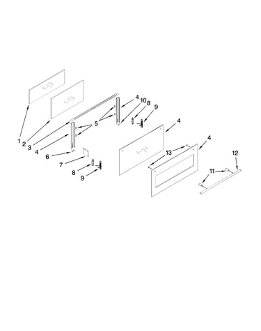 Oven door parts