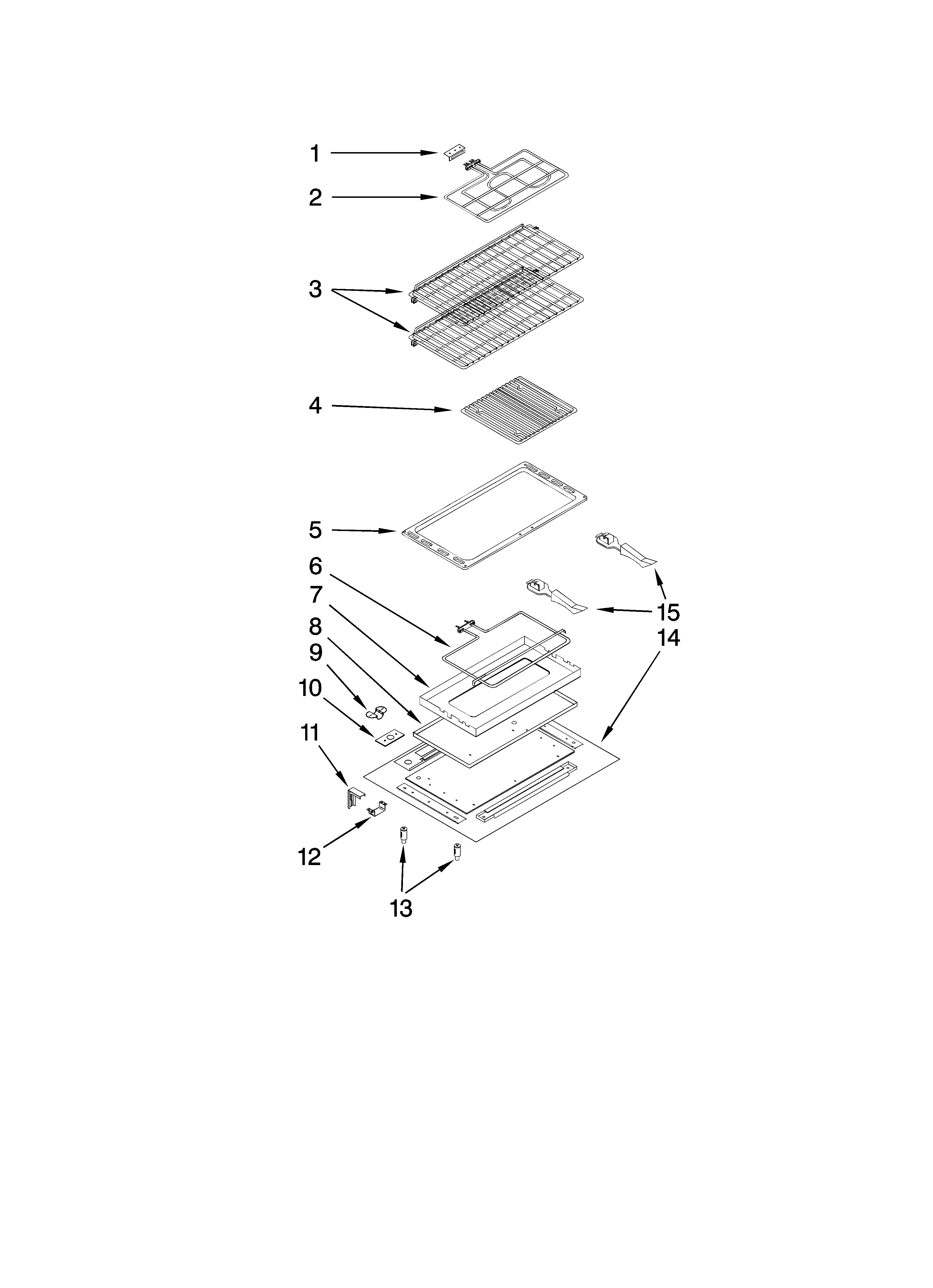 Internal oven parts