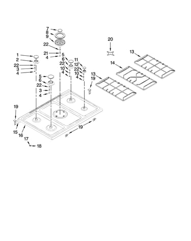Cooktop parts
