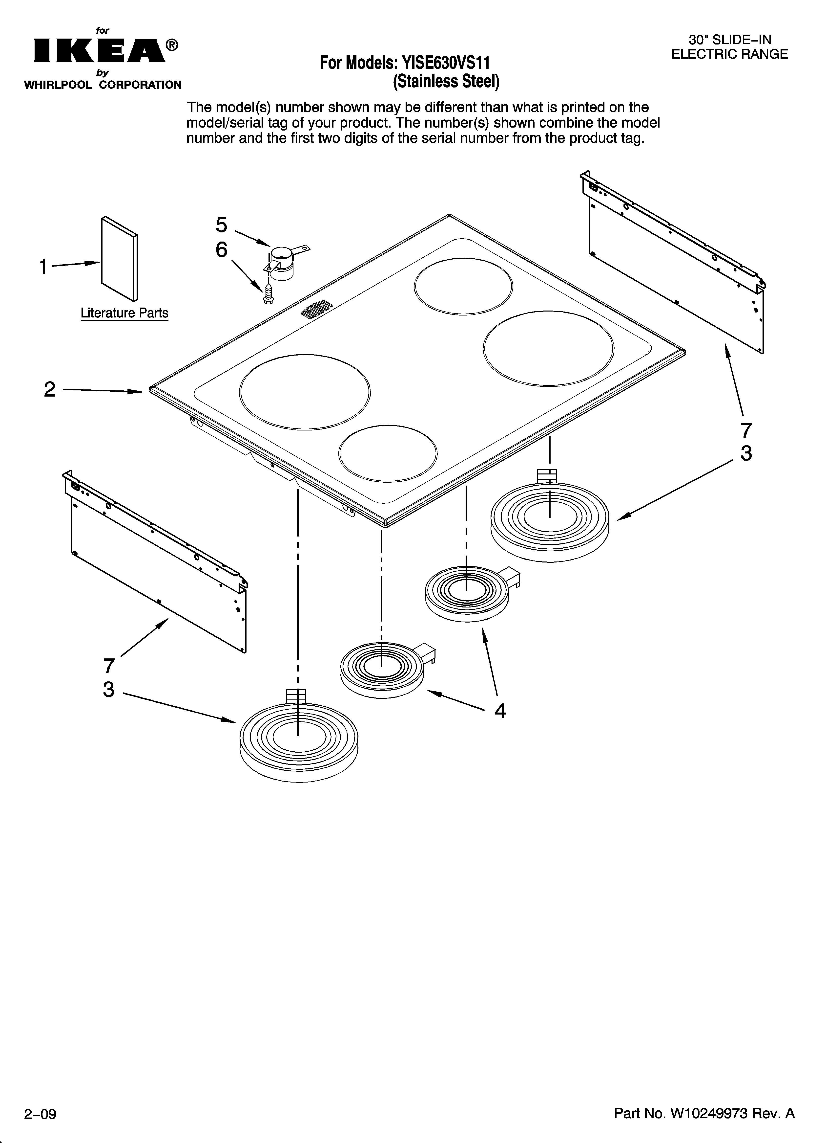 Cooktop parts