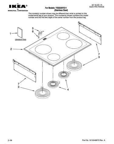 Cooktop parts