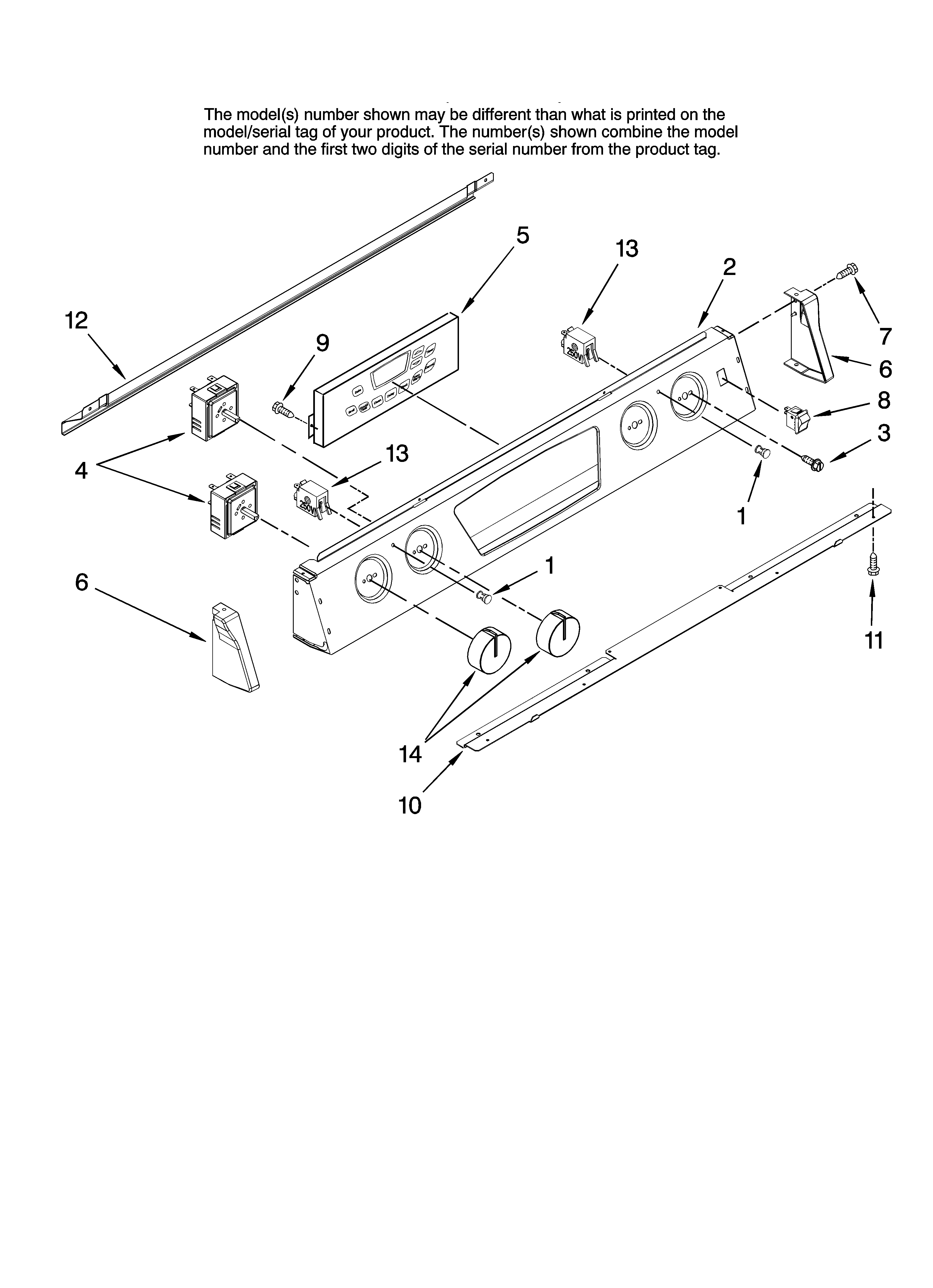 Control panel parts