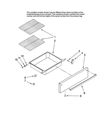 Drawer and rack parts