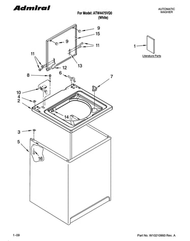 Top and cabinet parts