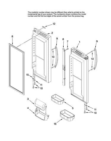 Refrigerator door parts