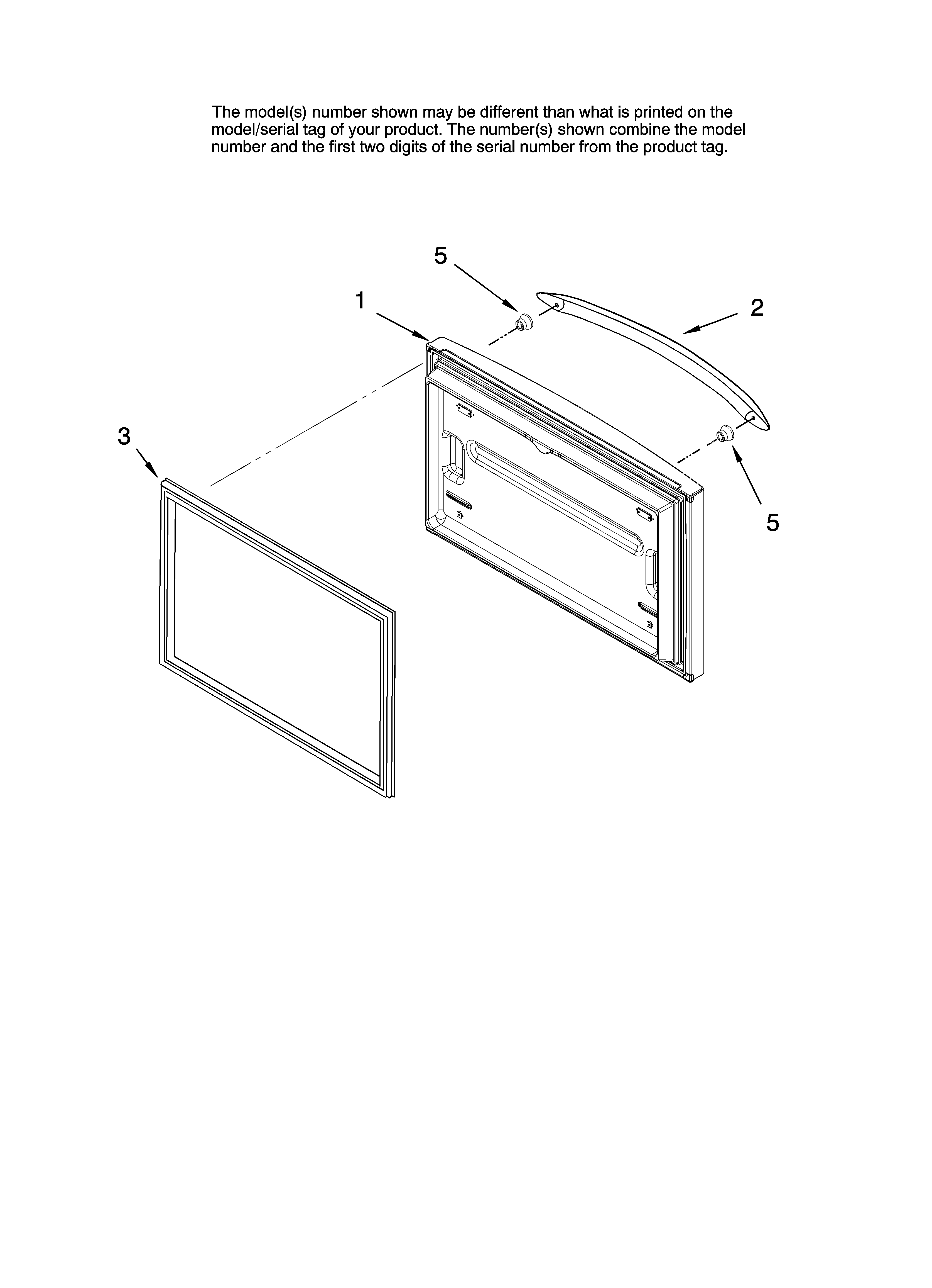 Freezer door parts, optional parts (not included)