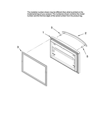 Freezer door parts, optional parts (not included)