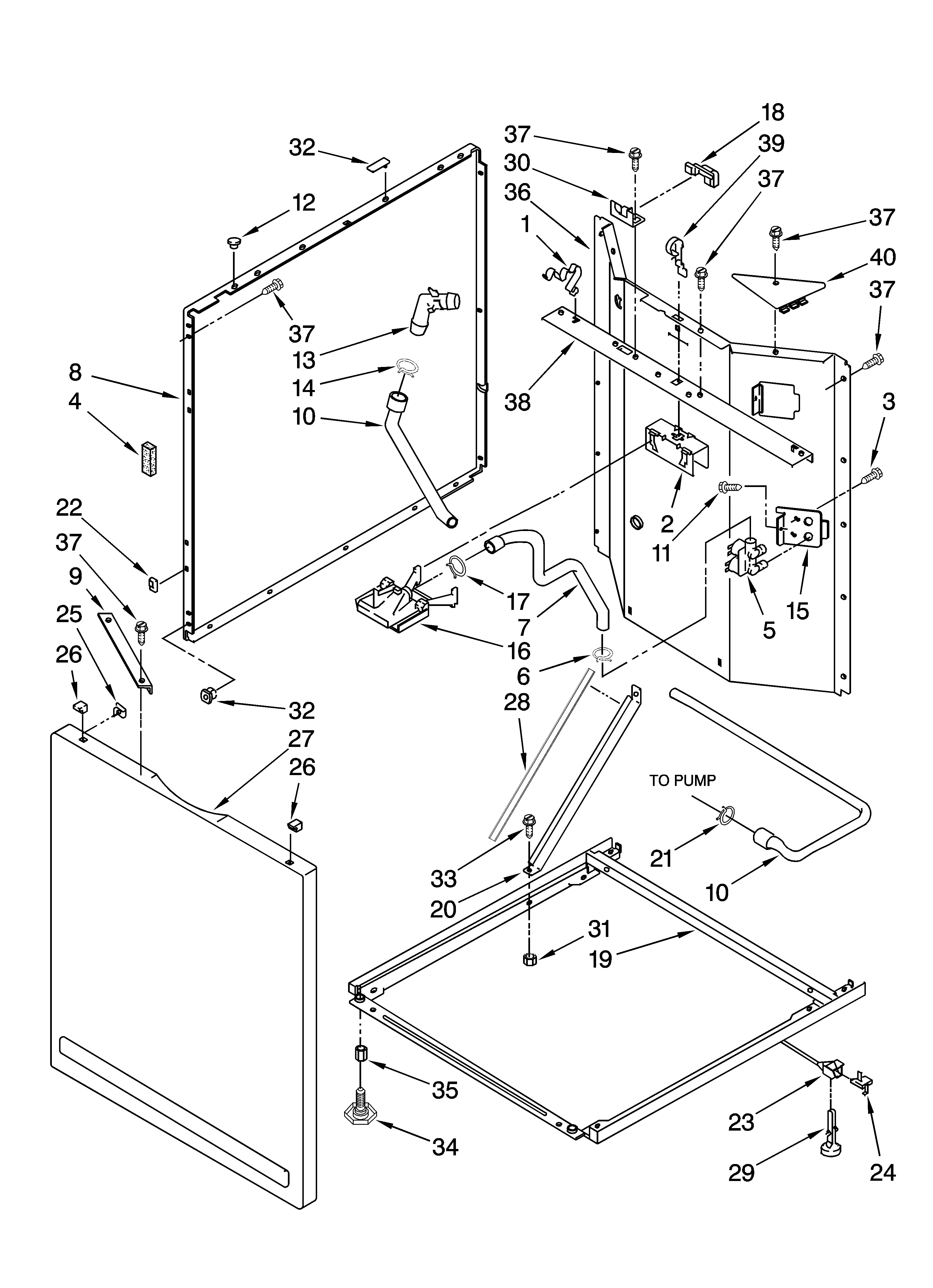 Washer cabinet parts