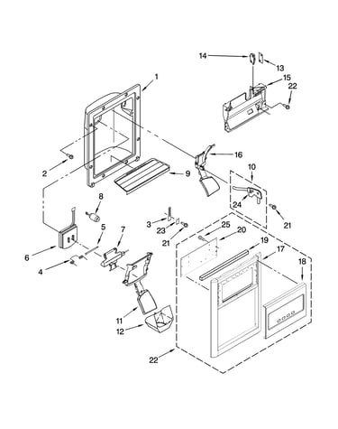 Dispenser front parts