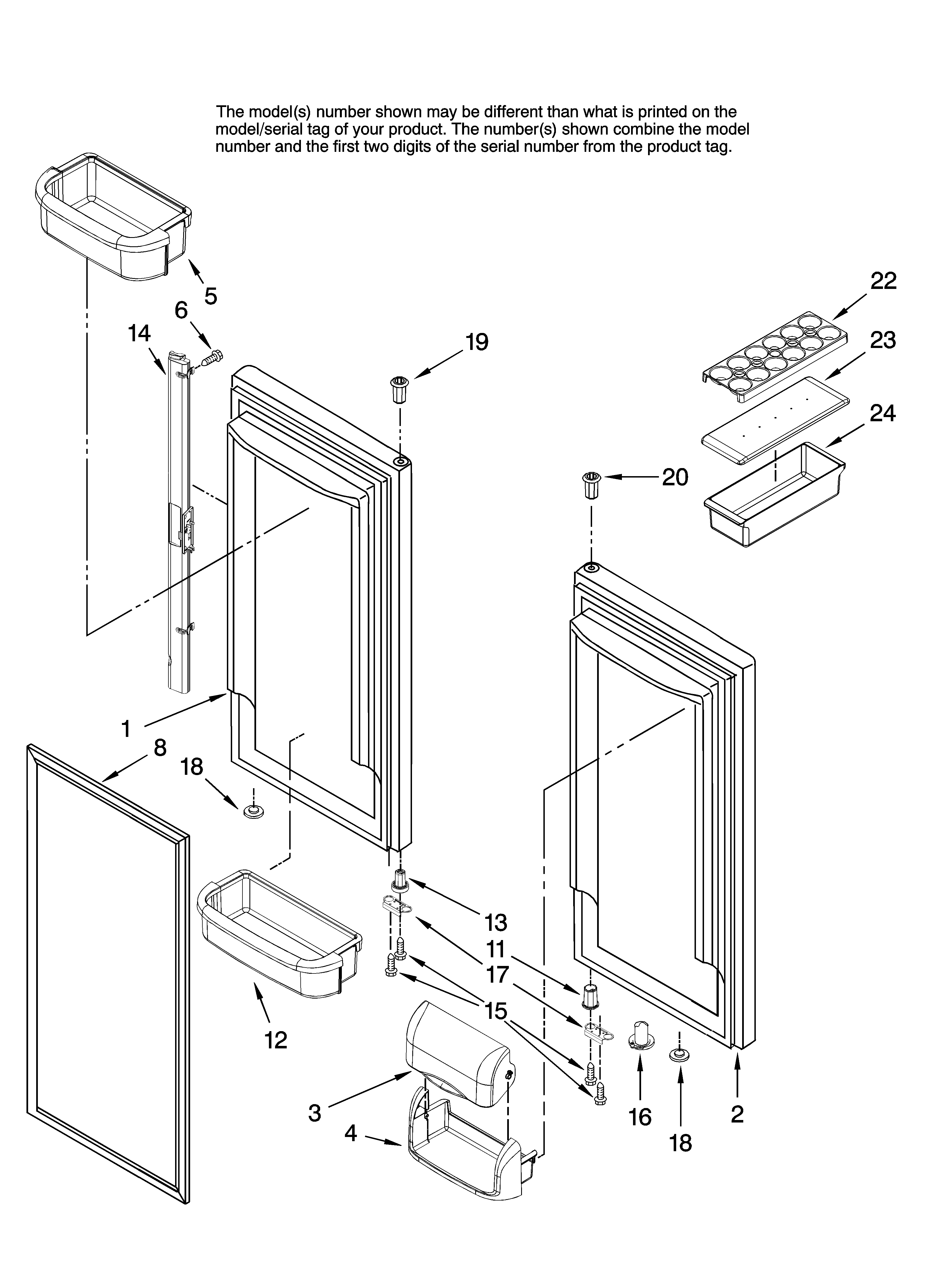 REFRIGERATOR DOOR PARTS