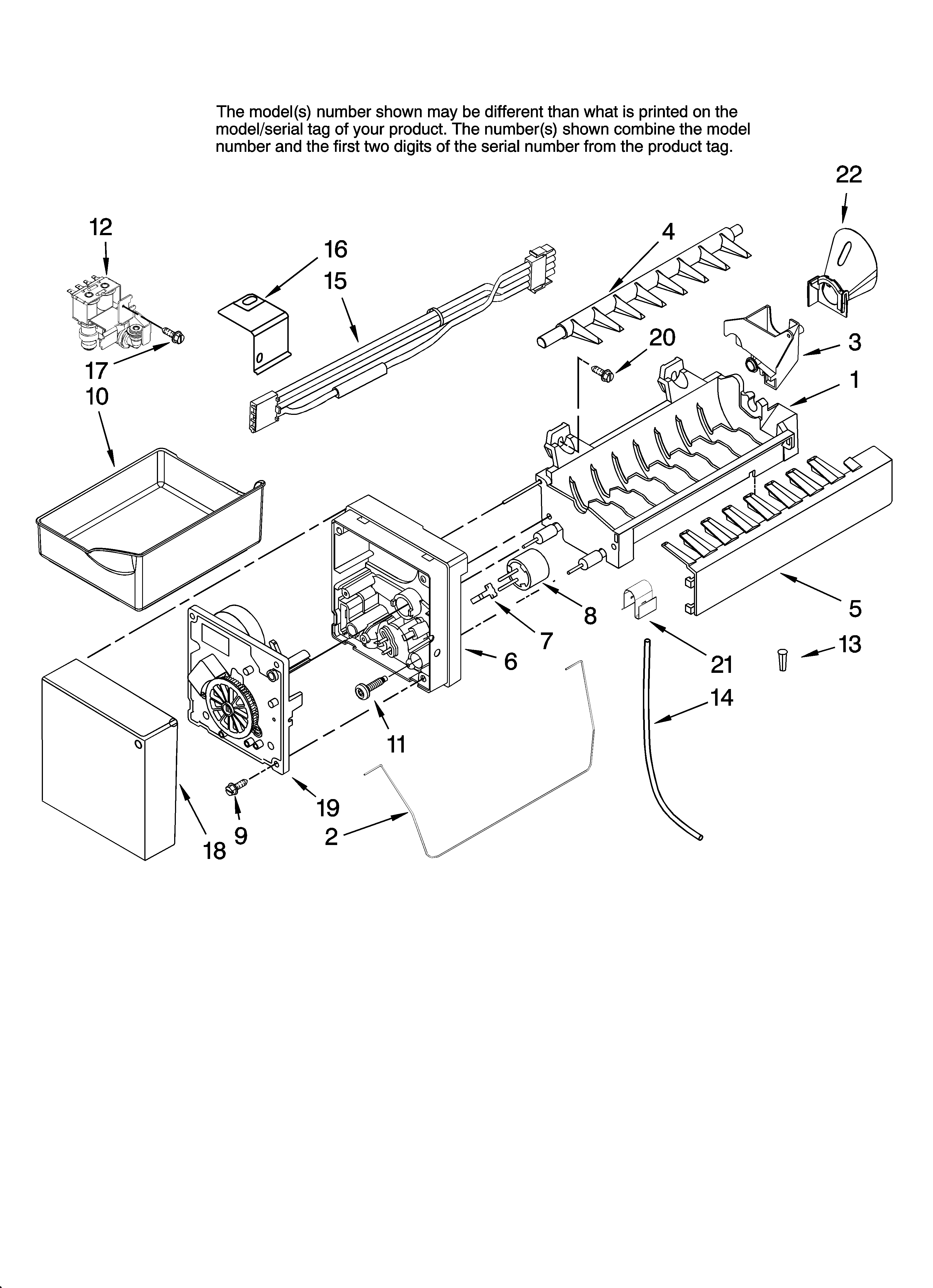 ICEMAKER PARTS, OPTIONAL PARTS (NOT INCLUDED)