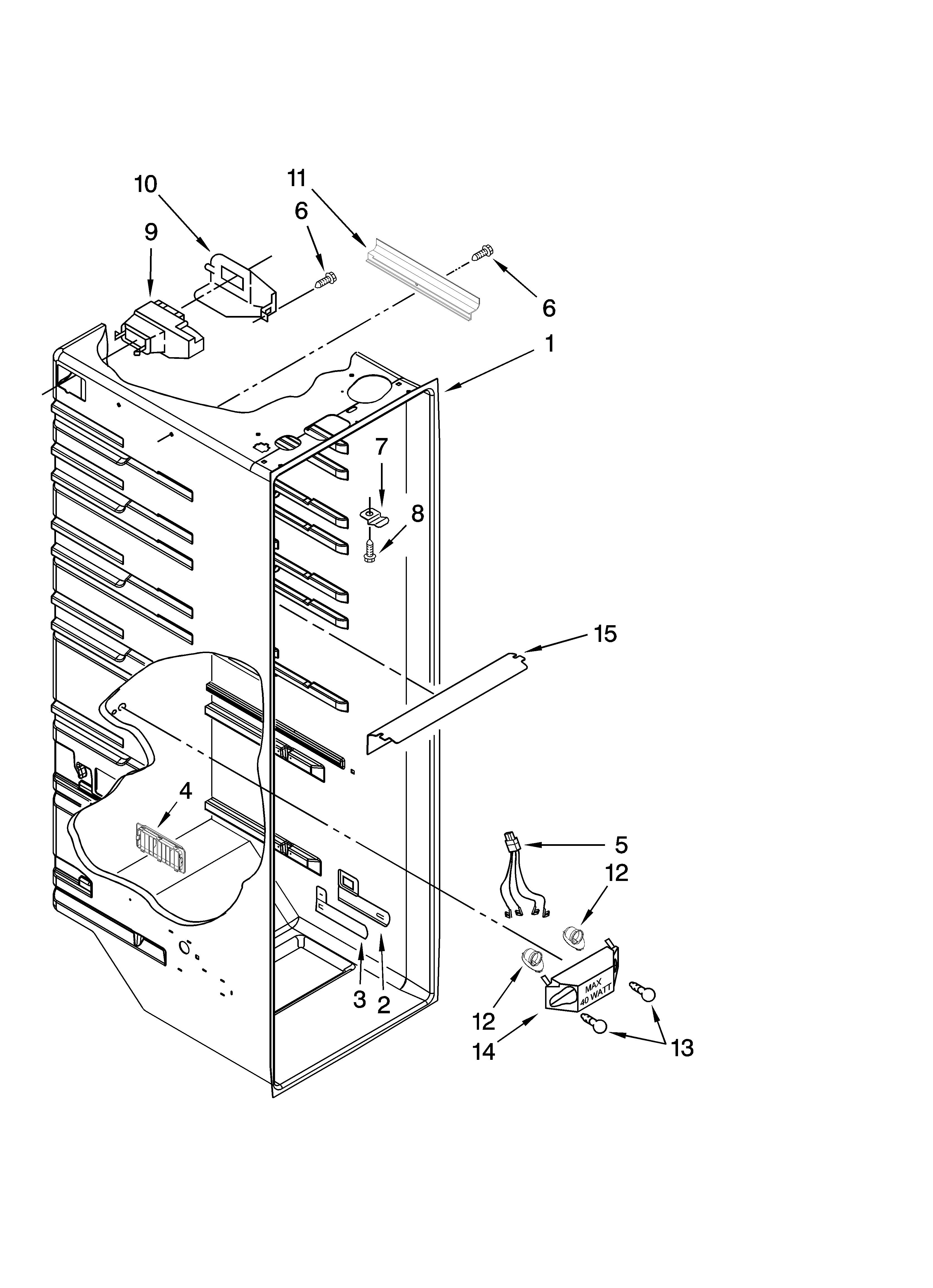Refrigerator liner parts