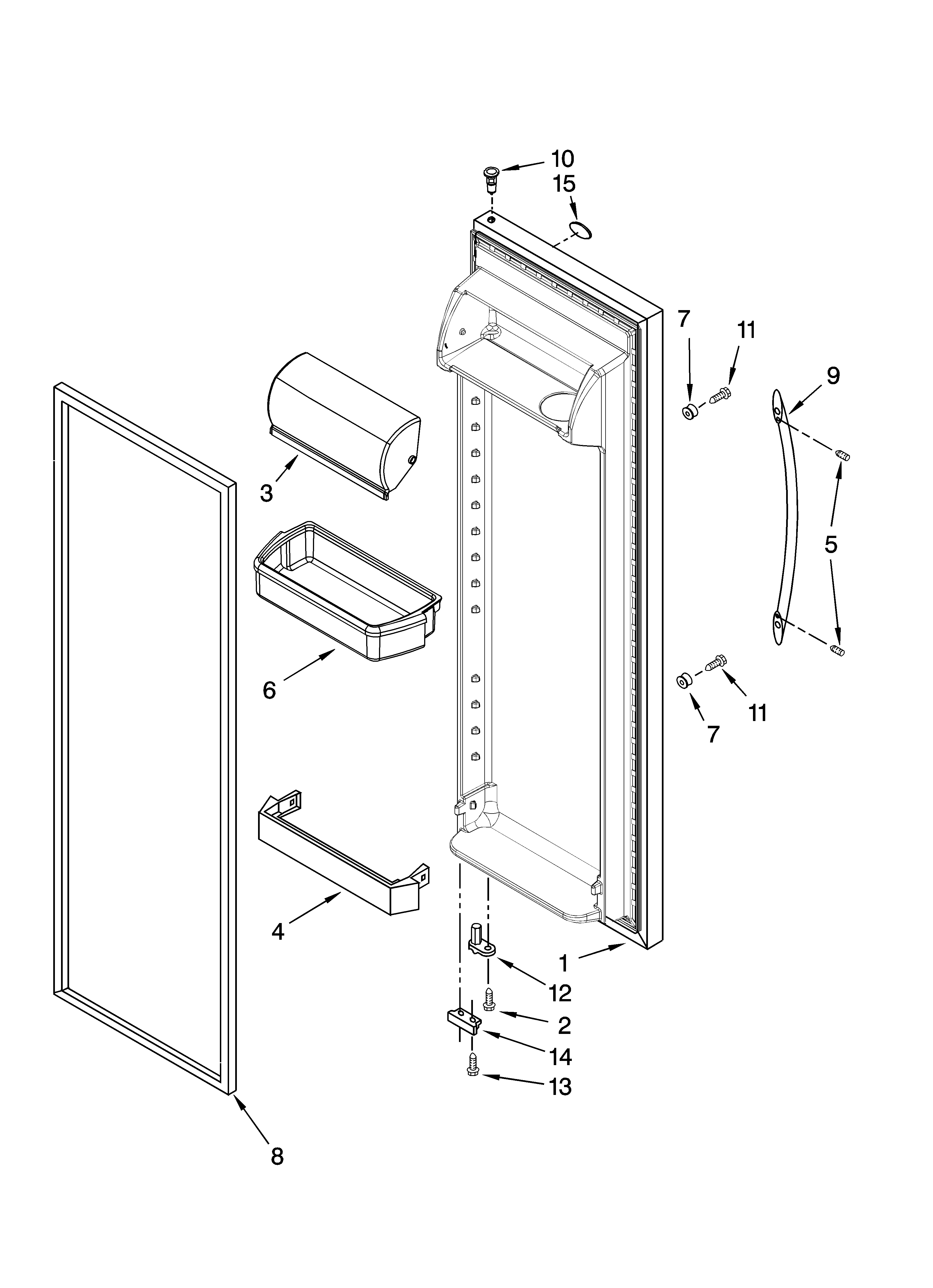Refrigerator door parts