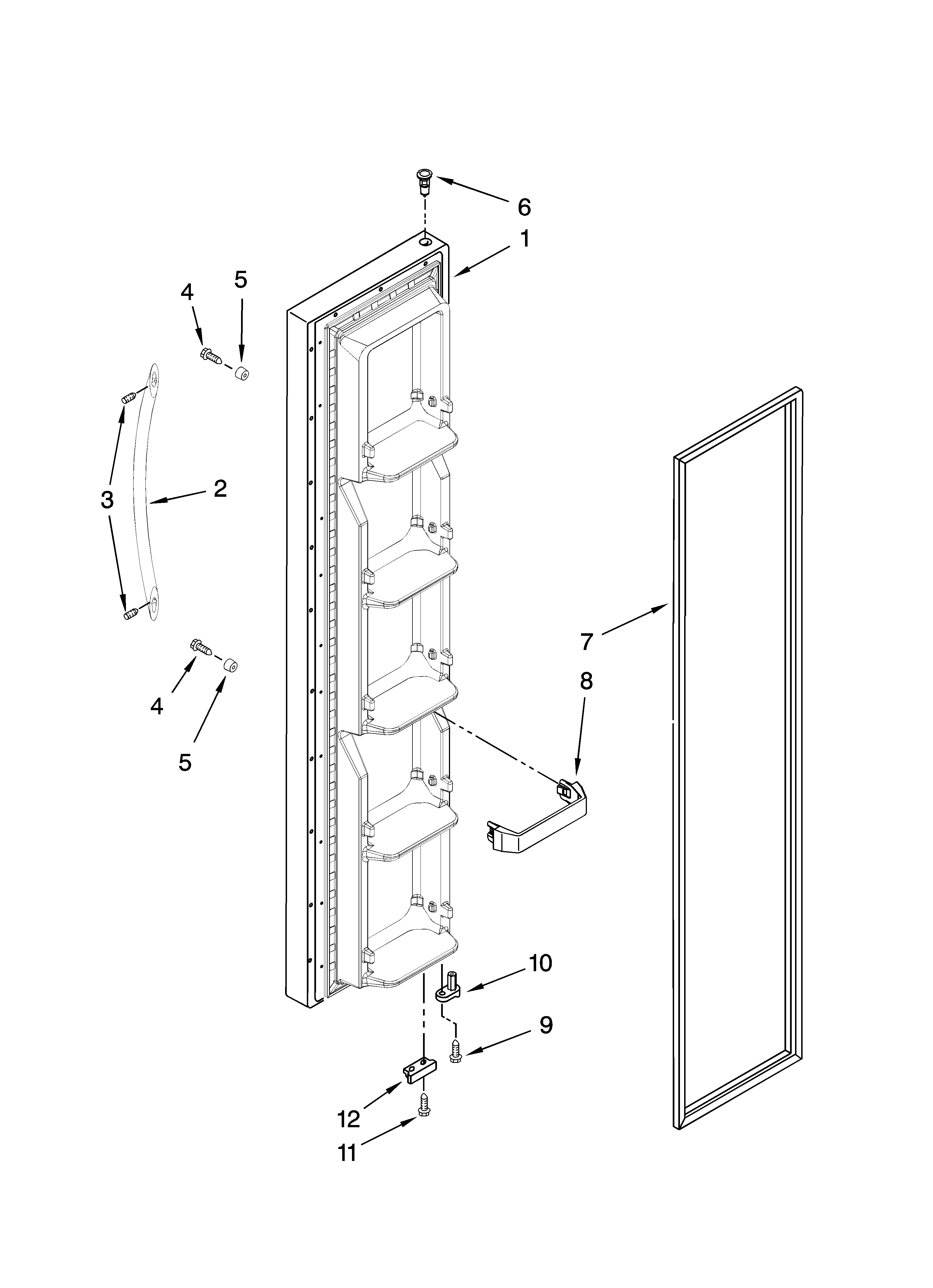 Freezer door parts
