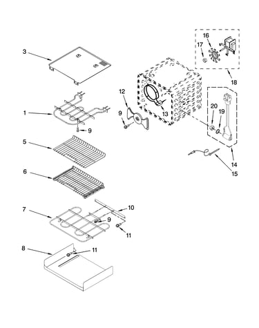 Internal oven parts
