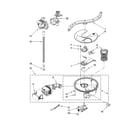 KitchenAid KUDE60FVSS0 pump, washarm and motor parts diagram