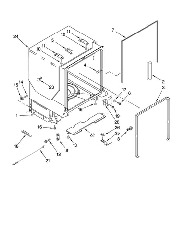 Tub and frame parts