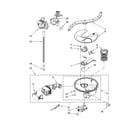 KitchenAid KUDE60FVPA0 pump, washarm and motor parts diagram