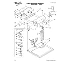 Whirlpool 7MWG66705WM0 top and console parts diagram