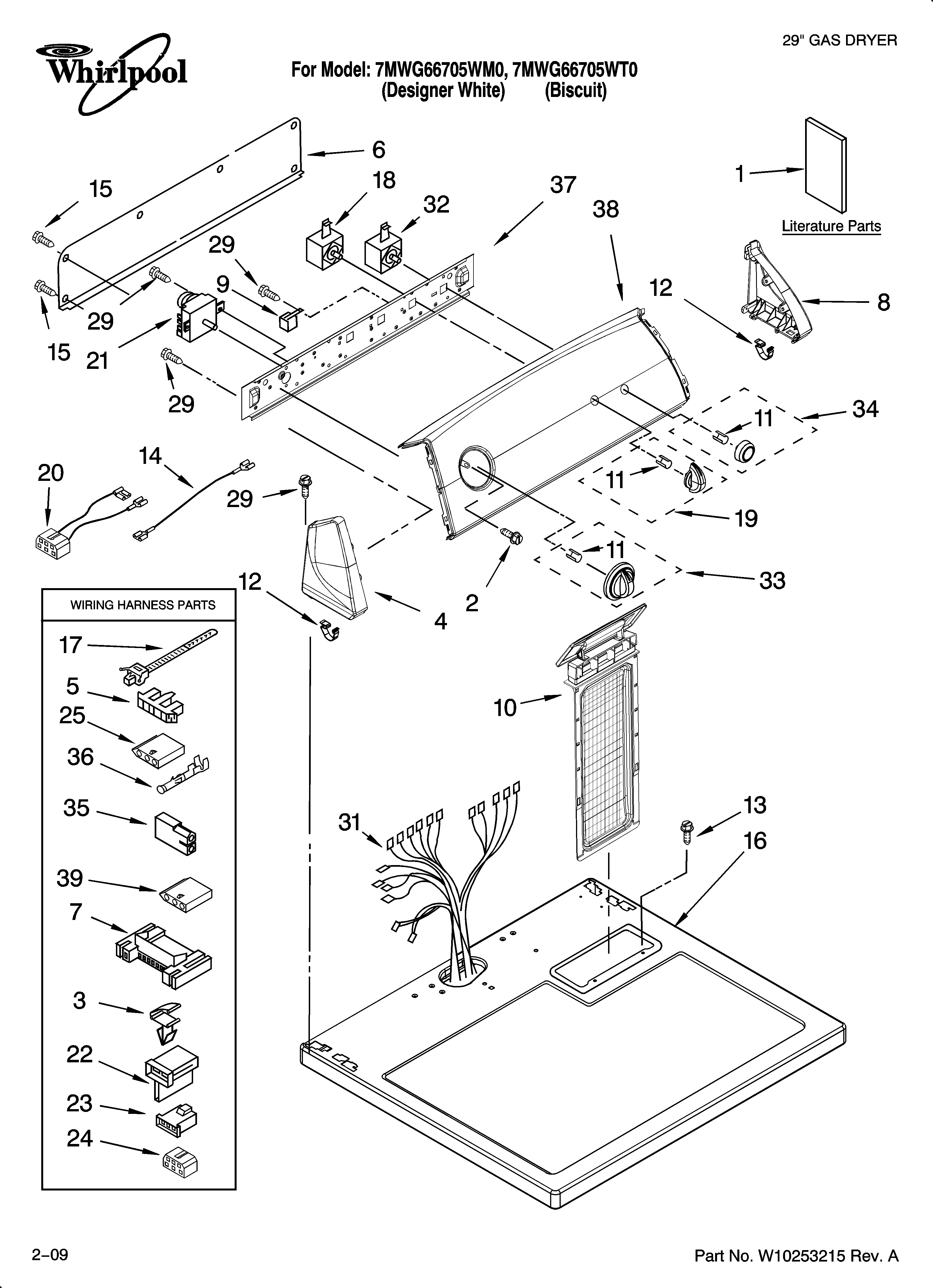 Top and console parts