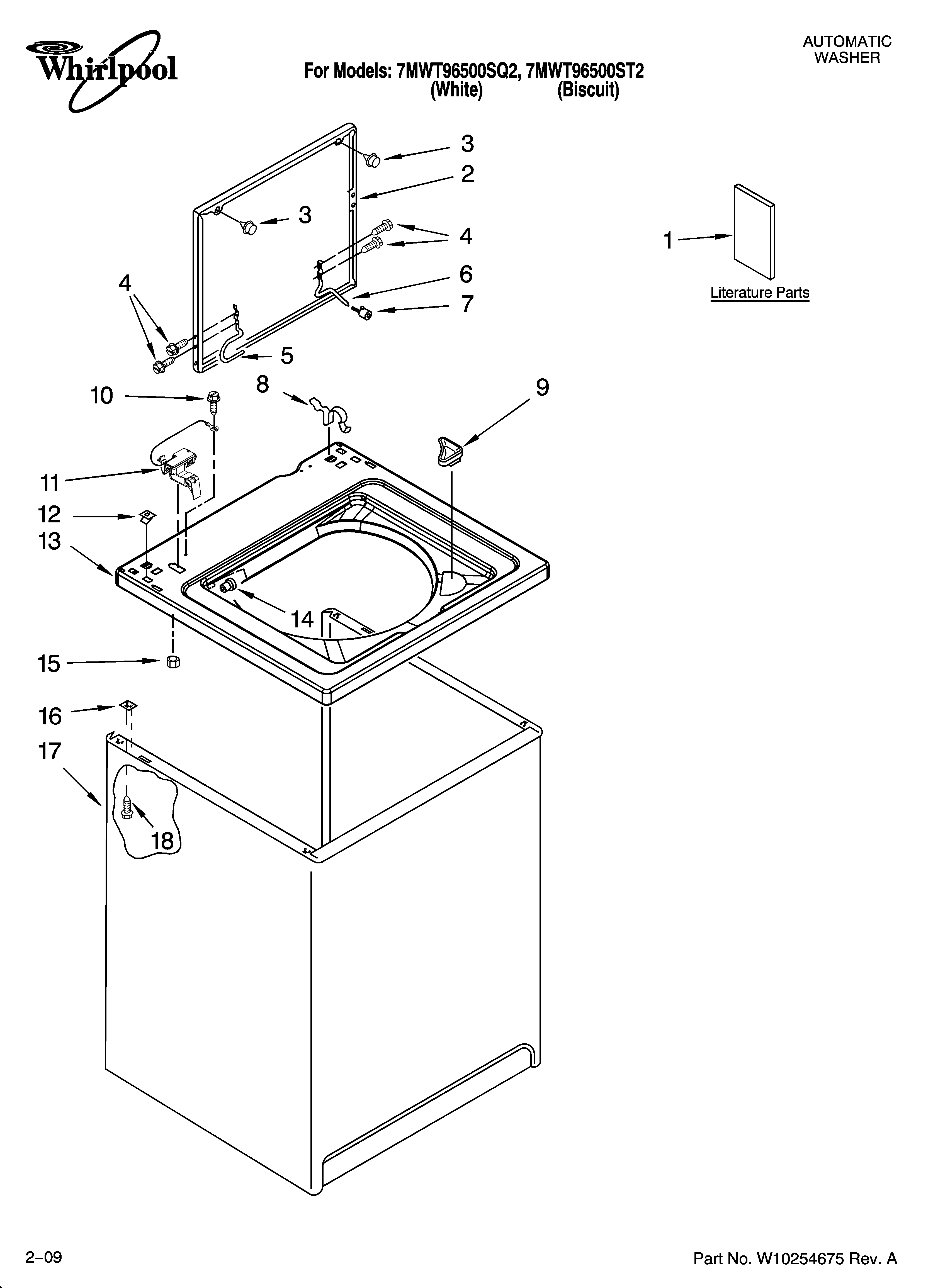 Top and cabinet parts
