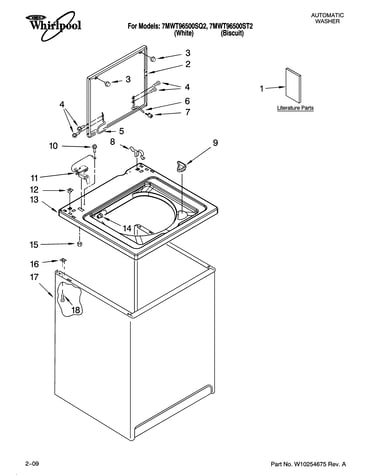 Top and cabinet parts