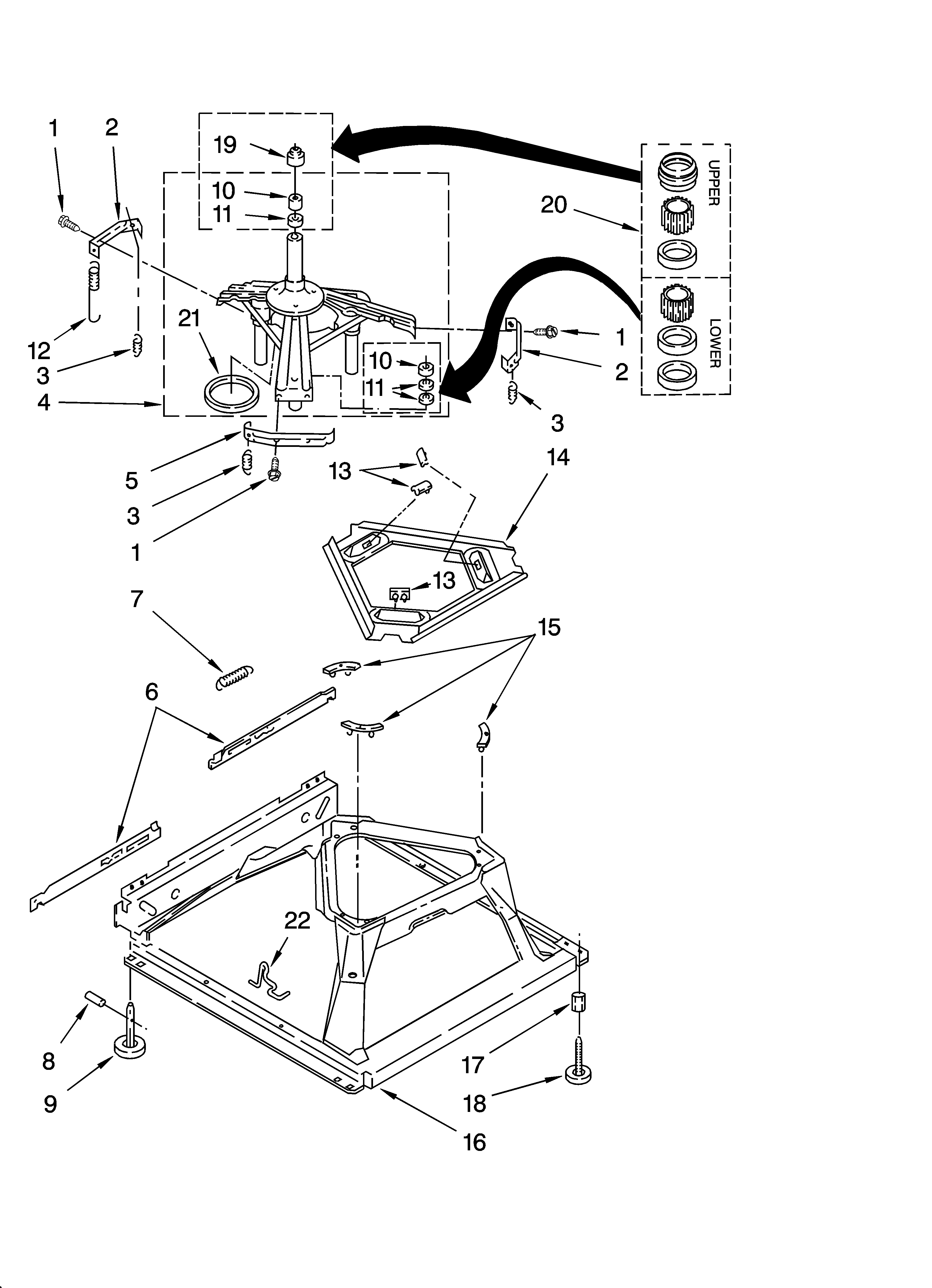Machine base parts