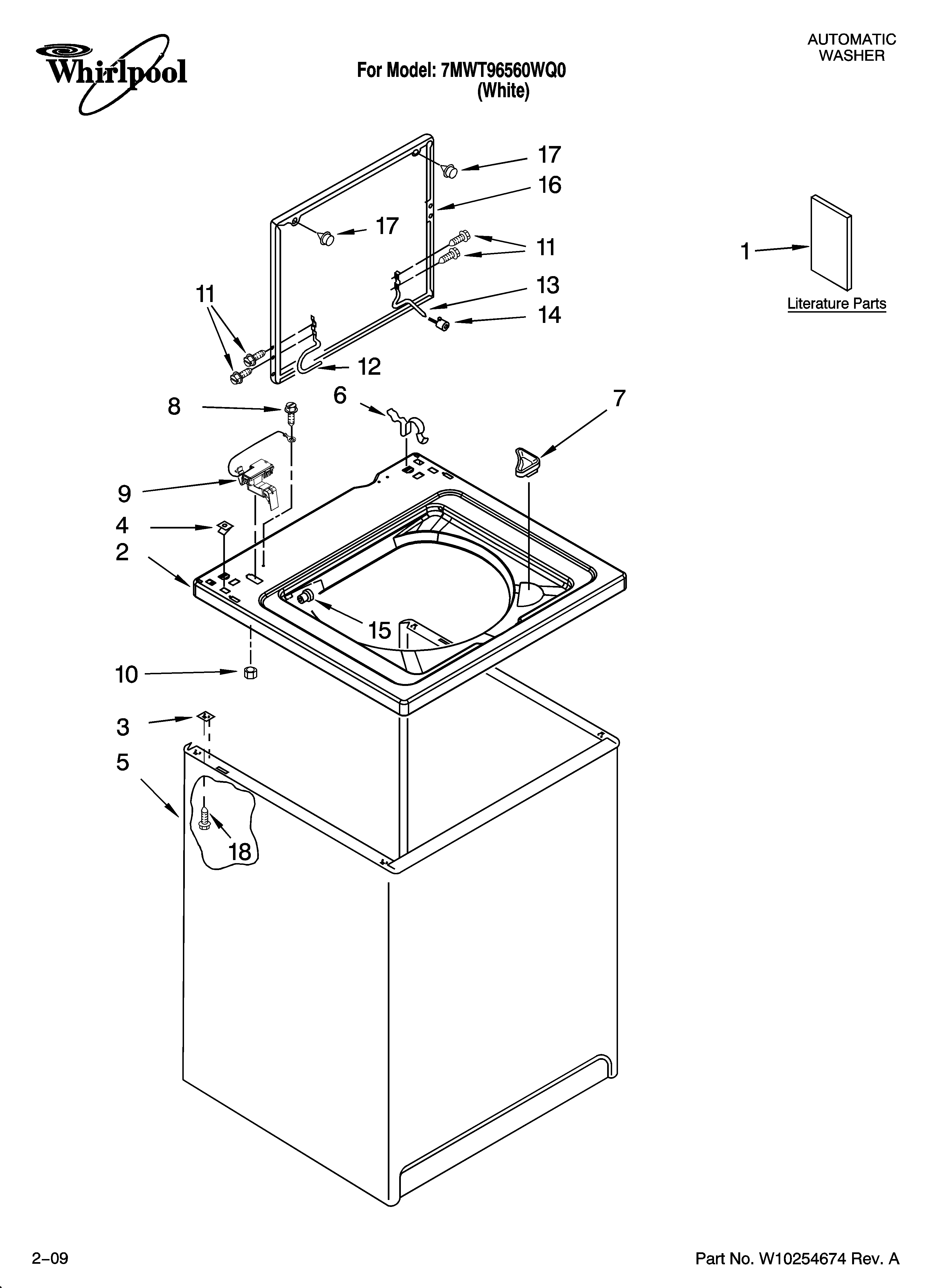 Top and cabinet parts