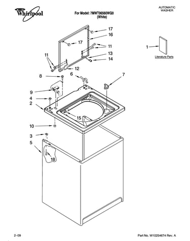 Top and cabinet parts