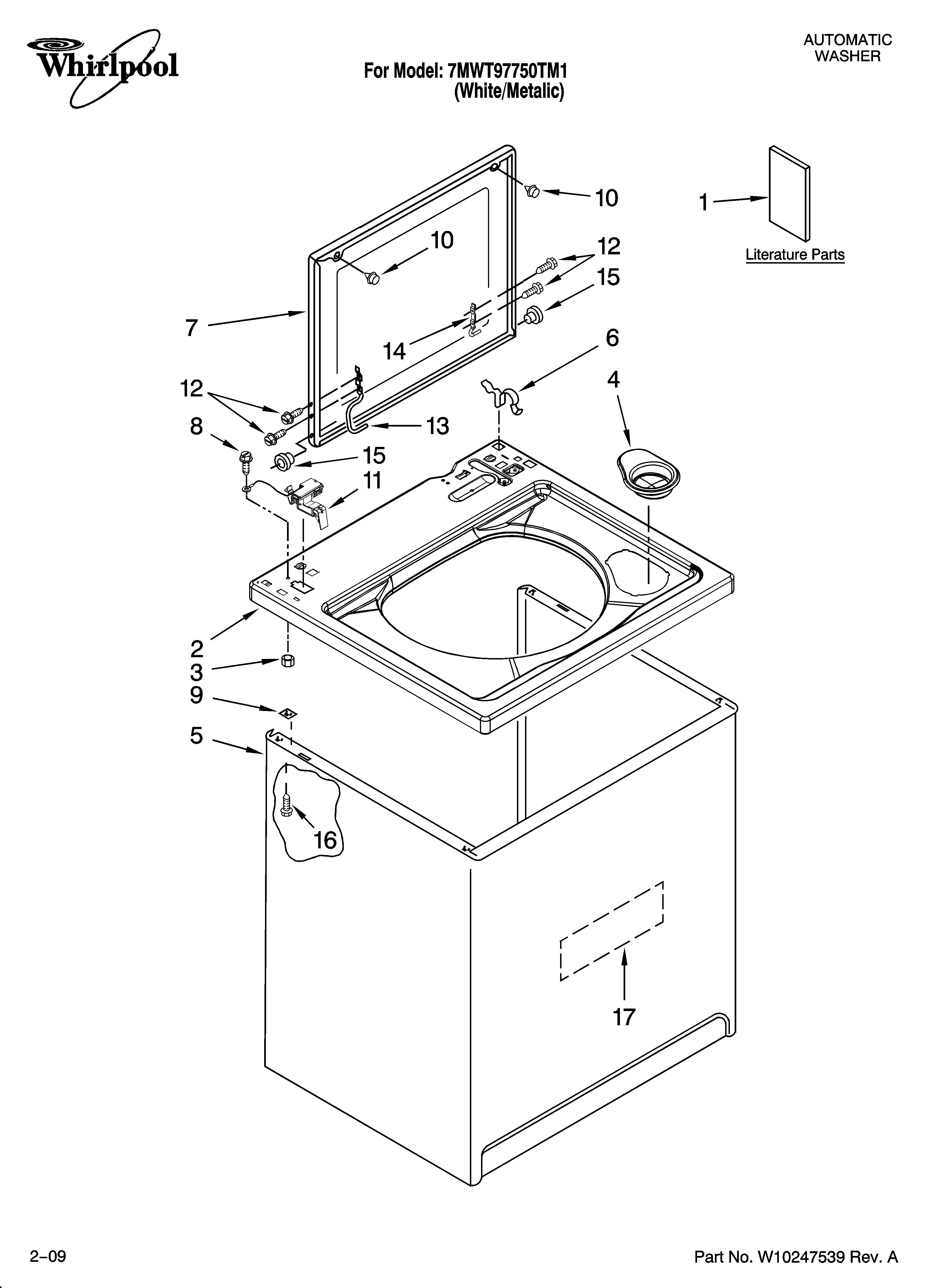 Top and cabinet parts