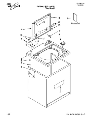 Top and cabinet parts
