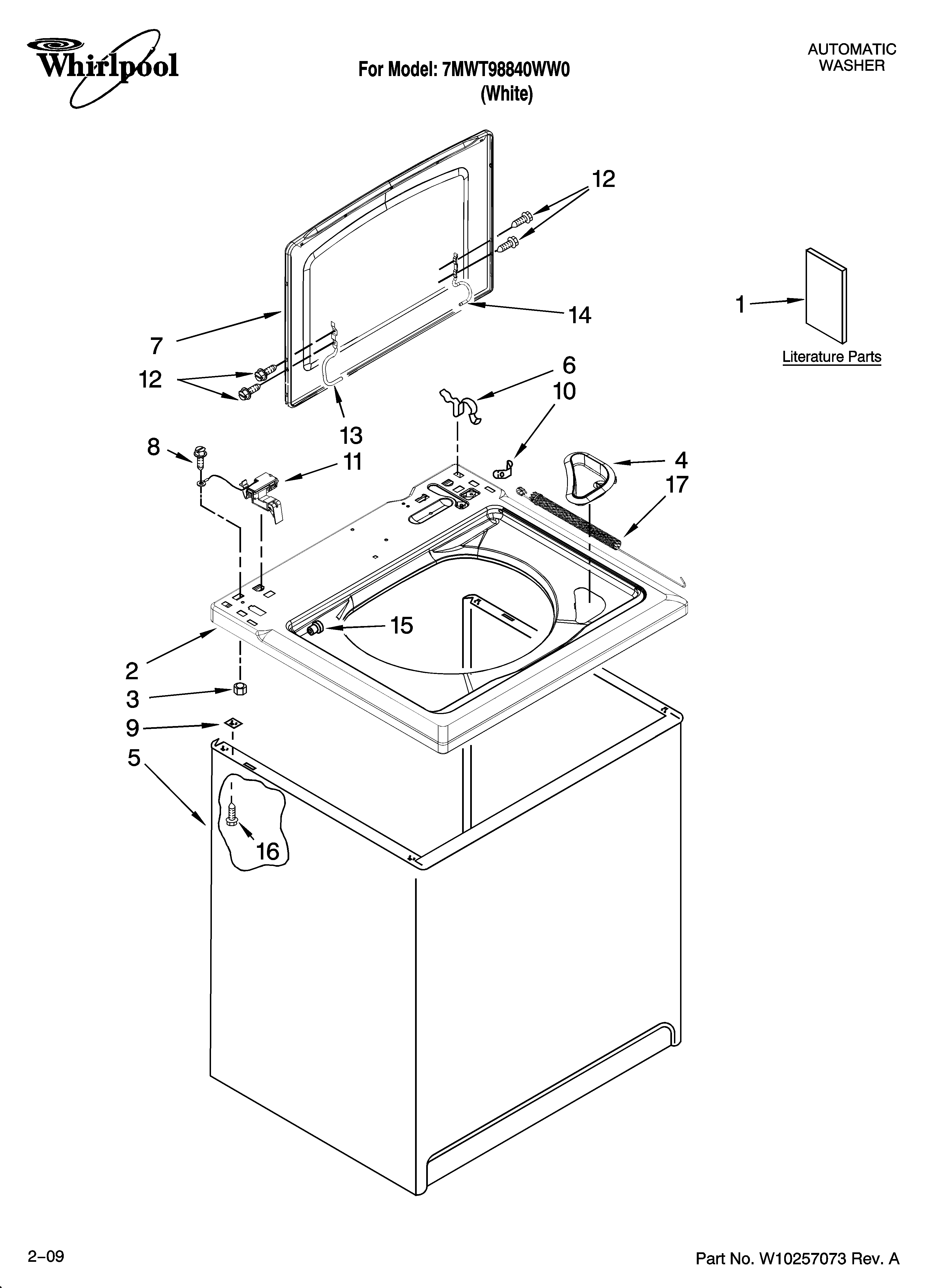 Top and cabinet parts