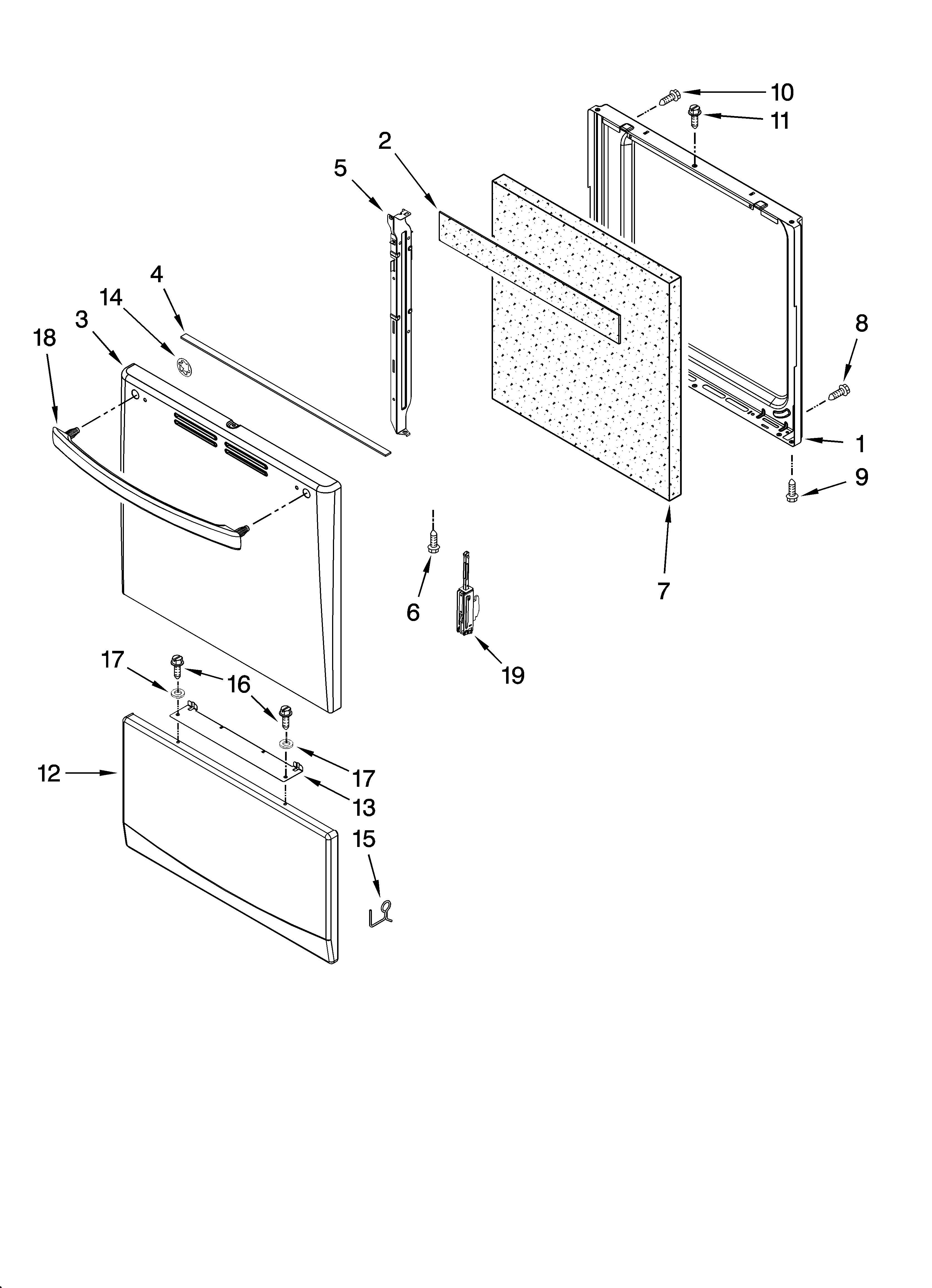 OVEN DOOR AND DRAWER PARTS