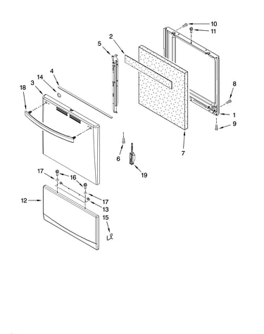 Oven door and drawer parts