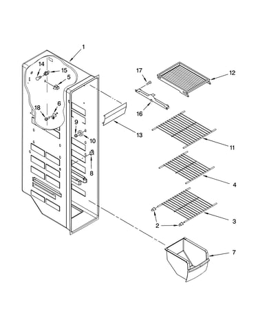 Freezer liner parts