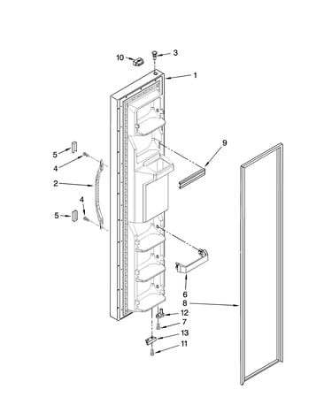 Freezer door parts