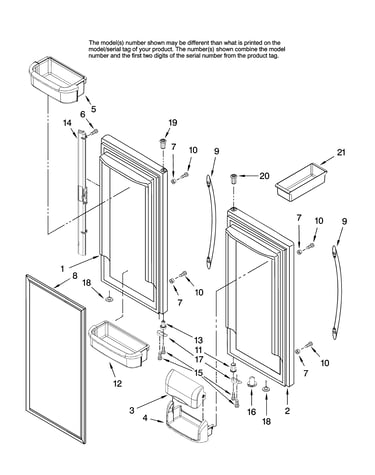 Refrigerator door parts