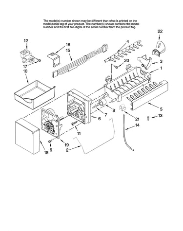 Icemaker parts, optional parts (not included)