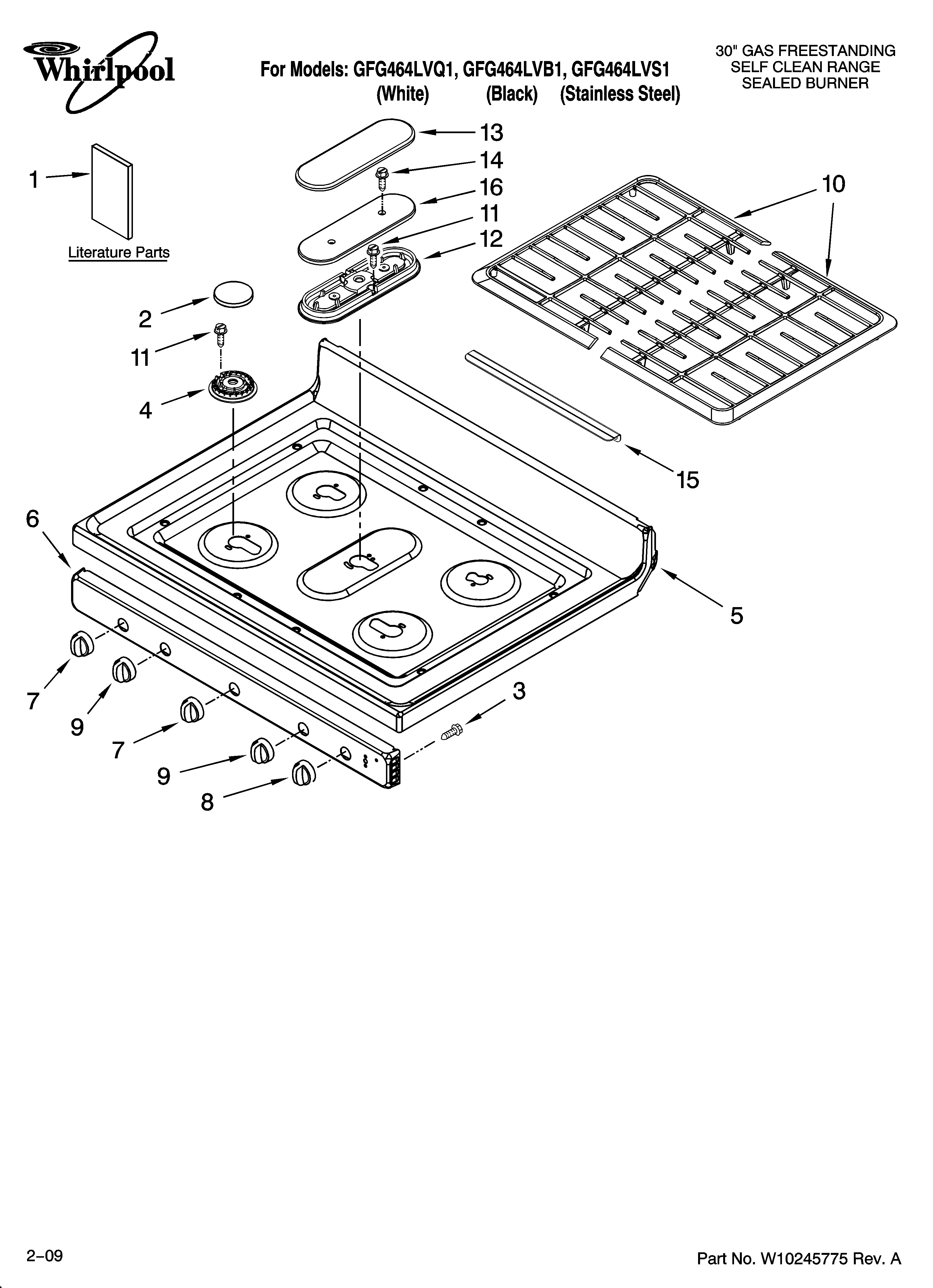 Cooktop parts