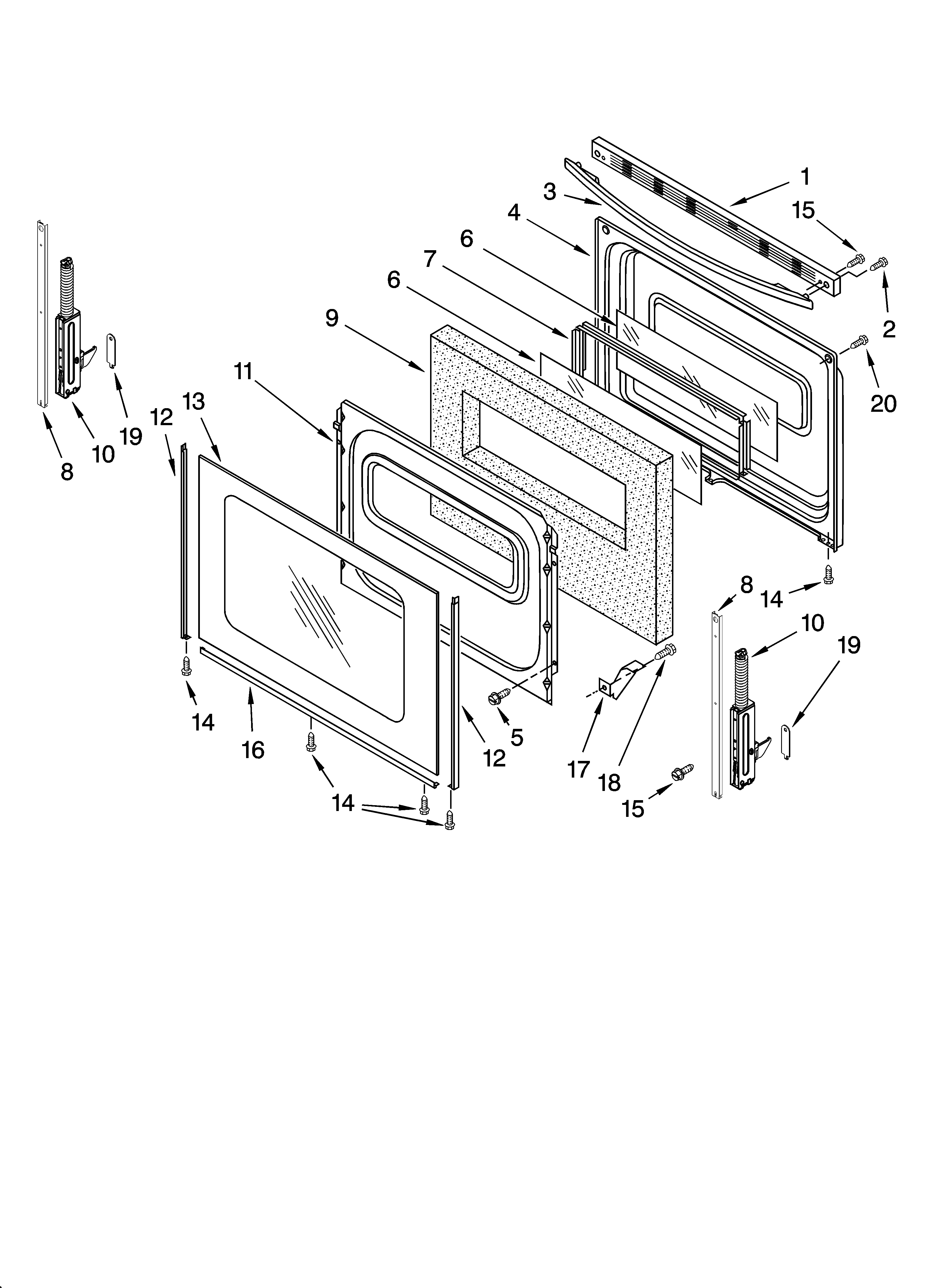 Door parts, optional parts (not included)
