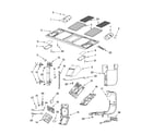 Whirlpool GH6177XPS4 interior and ventilation parts diagram