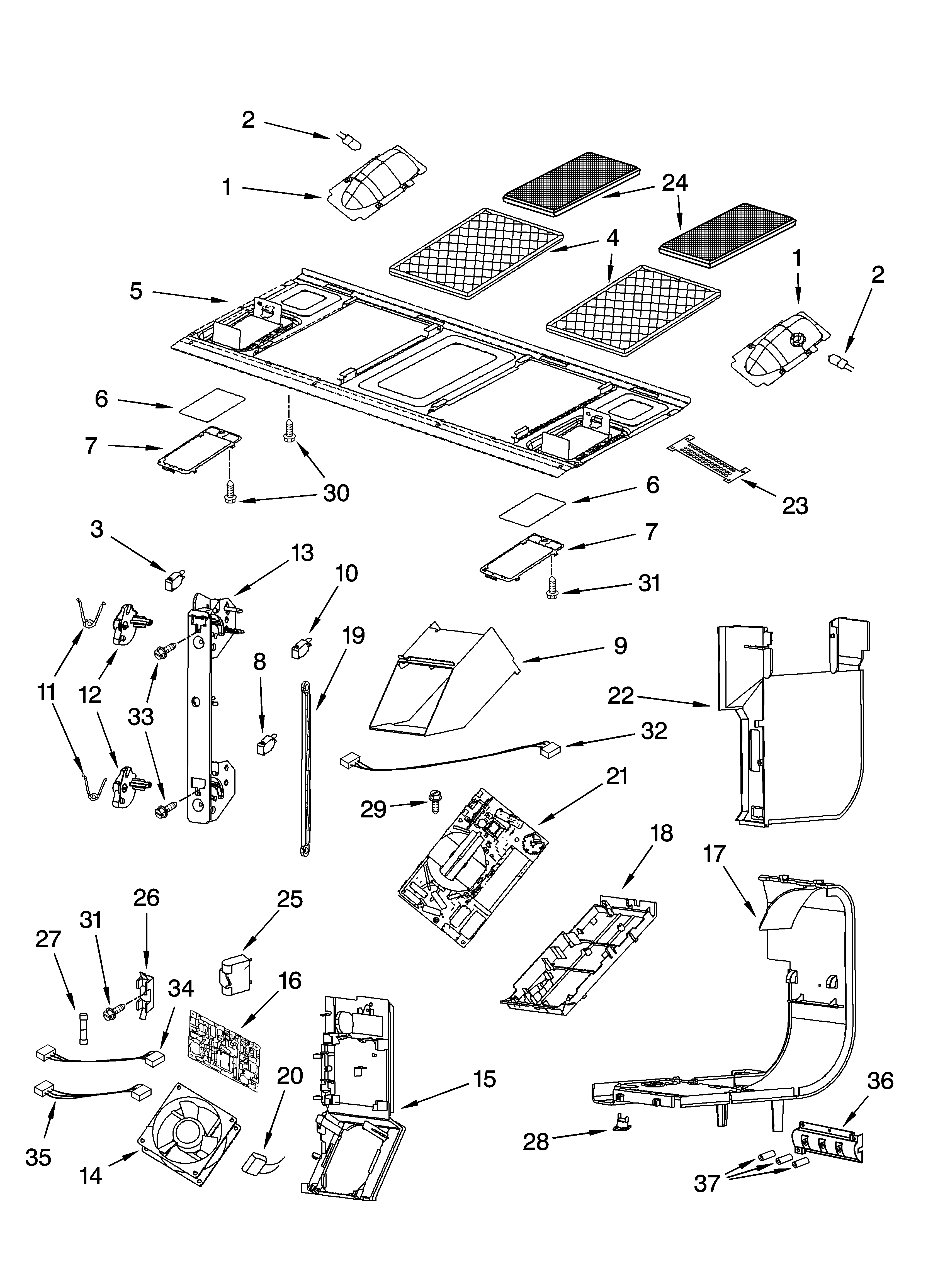 Interior and ventilation parts