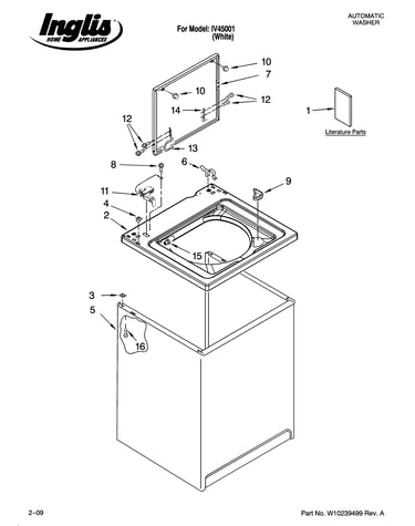Top and cabinet parts