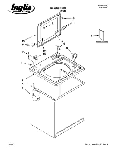 Top and cabinet parts