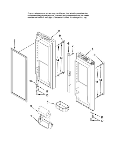 Refrigerator door parts