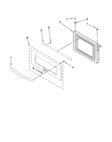 Microwave door parts