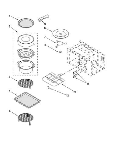 Internal microwave parts, optional parts