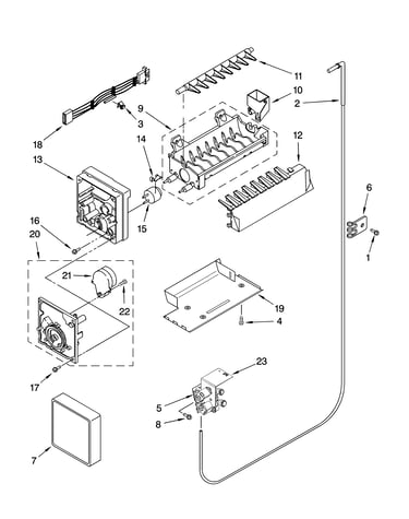 Icemaker parts, optional parts (not included)