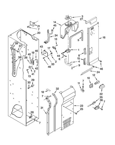 Freezer liner and air flow parts